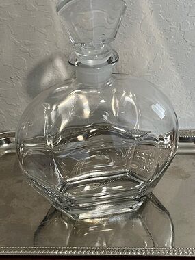 Luigi Bormioli blown Clear Crystal Vintage Decanter with Stopper - Mid Century